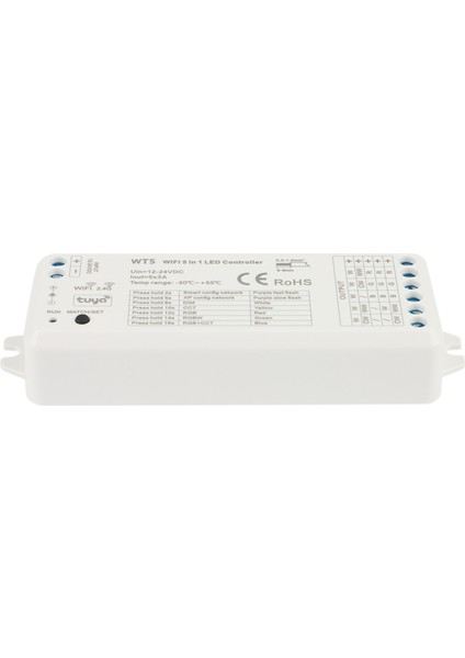 Tuya LED Denetleyici 5 In 1 Dimmer Cct Rgb Rgbw Rgbww Rgbcct Şerit Akıllı Yaşam Wifi 2.4g Rf Uzaktan Kumanda 12-24 V Wt5 (Yurt Dışından)