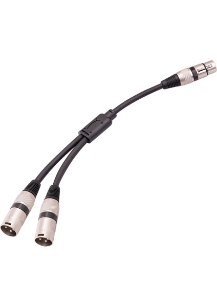 3 Pin Xlr Dişi - Çift Xlr Erkek Y Ayırıcı Kablo, Xlr Ayırıcı Kablo, Mikrofon Ayırıcı Kablosu Ses Adaptörü, 50CM, A (Yurt Dışından)