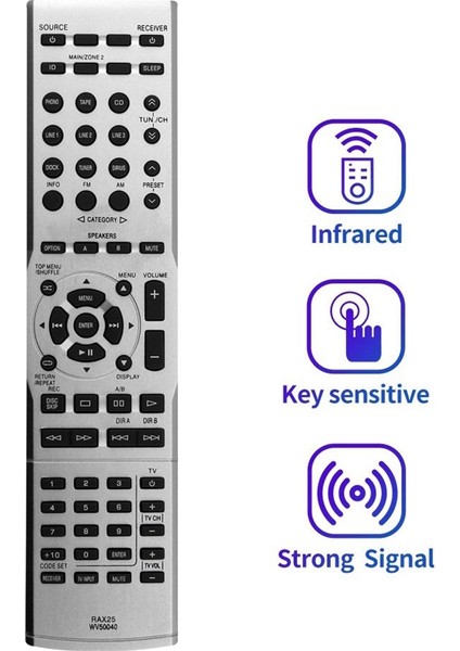 RAX25 WV50040 Alıcı Için Uzaktan Kumandayı Değiştirin R-S500 R-S700 R-S500BL R-S700BL RS500 RS700 RS500BL (Yurt Dışından) fiyatları