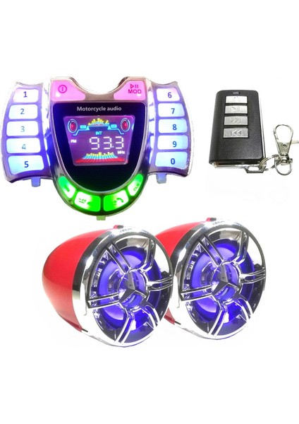 Motosiklet Ses Stereo Hoparlörler Kablosuz Bluetooth Mp3 Çalar Su Geçirmez Fm Ses Motorlu Scooter Bisiklet Atv Utv Için (Yurt Dışından) fiyatları
