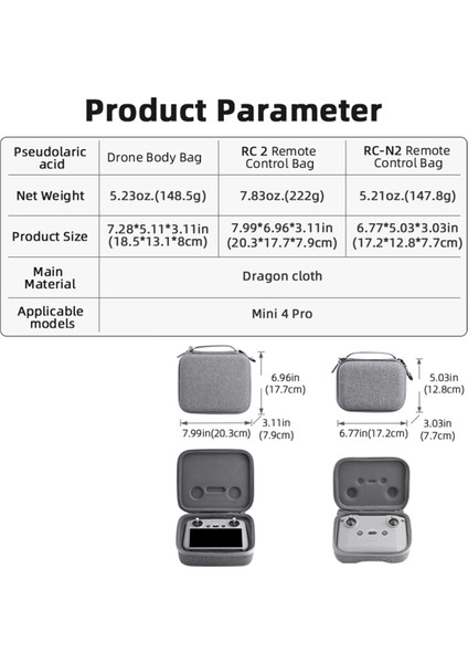 Mını 4 Pro Için Saklama Çantası Uzaktan Kumanda Kutusu Taşınabilir Taşıma Kutusu Çanta Akıllı Denetleyici Aksesuarları() (Yurt Dışından)