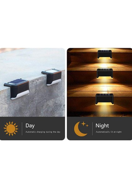 16 Adet Güneş Işığı Güneş Bahçe Işıkları Açık Su Geçirmez Güneş Enerjili LED Çit Lambası Veranda Merdiven Bahçe Yolu Adım Yard (Yurt Dışından)