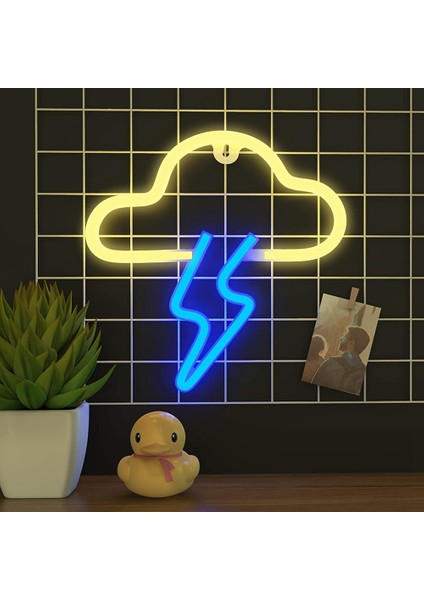 Bulut Neon Tabelalar LED Tabelalar Yatak Odası Dekor Usb/powered LED Gece Lambası Neon Işık Burcu Bar, Parti, Oda C (Yurt Dışından)