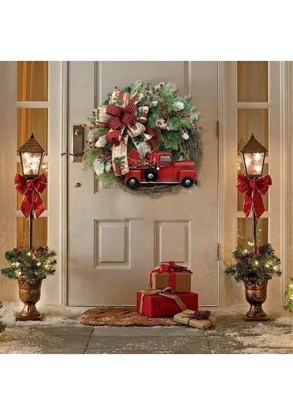 17.7 Inç Noel Çelenk Dekor Garland Yapay Çiçek Çelenk Noel ve Yeni Yıl Dekorasyonu Için Mükemmel (Yurt Dışından) indirimleri