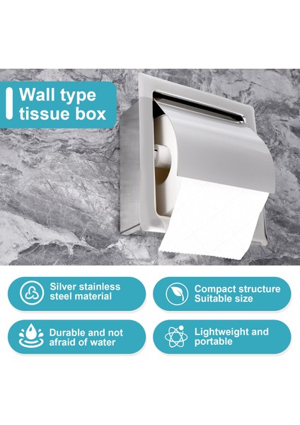 Paslanmaz Çelik Gömme Tuvalet Kağıdı Tutucu Duvar Tuvalet Kağıdı Tutucu, Modern Stil Tuvalet Kağıdı Tutucu, Banyo Için Gömme Rulo Kağıt Dispenseri (Yurt Dışından) fırsatları