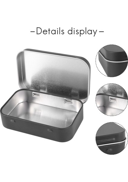 95X60X21MM Siyah Siyah Metal Kutu Mat Şeker Kutusu Küçük Kutu (Yurt Dışından) indirimleri