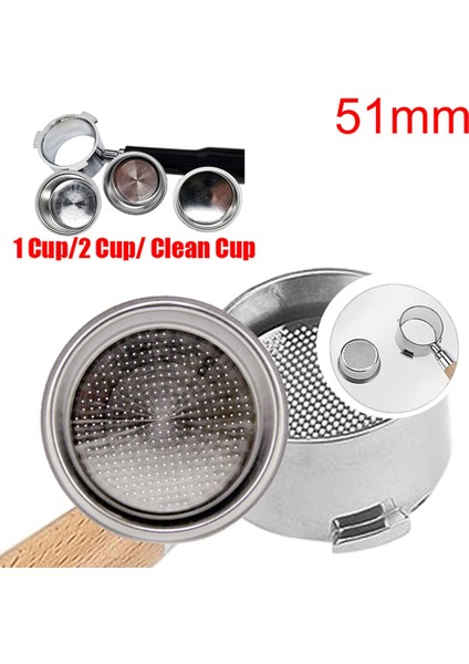 Basınçlı Fincan Filtre Kahve Makinesi Espresso Aksesuarları Ayrılabilir Toz Bardak Paslanmaz Çelik Toz Kase Sepeti C (Yurt Dışından)