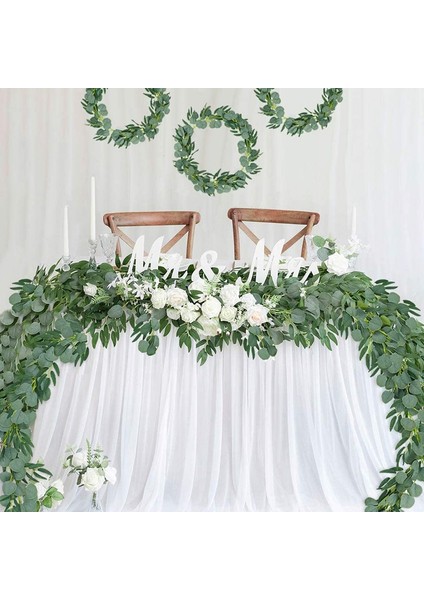 5'li Paket 6.5 Feet Yapay Okaliptüs Söğüt Çelenk Asma Bitki Yaprakları Sahte Gümüş Dolar Yeşillik (Yurt Dışından)