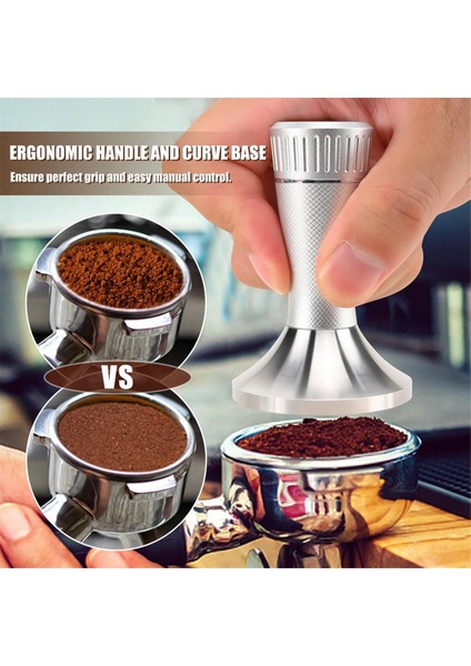 53,3 mm Espresso Sabotajı, 2'si 1 Arada Premium Barista Kahve Sabotajı ve Wdt Aracı, Paslanmaz Çelik Tabanlı Sabotaj Gümüş (Yurt Dışından) fırsatları
