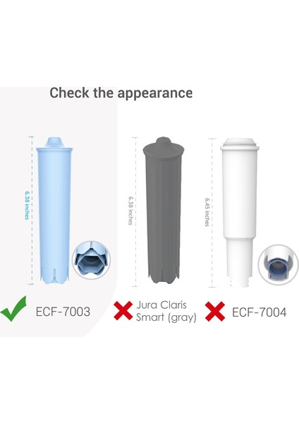 Yedek Filtre, A9 C5 C60 C9 F50 J6 F7 F8 J9 Kahve Makineleri Aksesuarları Için Uyumlu Su Filtresi (Yurt Dışından) modelleri
