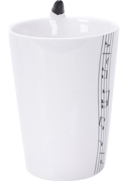 Saksafon Seramik Kahve Kupaları Porselen Süt Kupa Çay Fincanları Müzik Notları Ev Ofis Drinkware Tip C (Yurt Dışından)