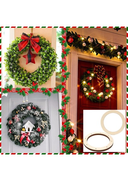 4pcs Ahşap Çelenk Çerçeve El Sanatları Dıy Noel Günü Paskalya Tatili Çelenk Duvar Ev Dekorasyonu (Yurt Dışından) indirimleri