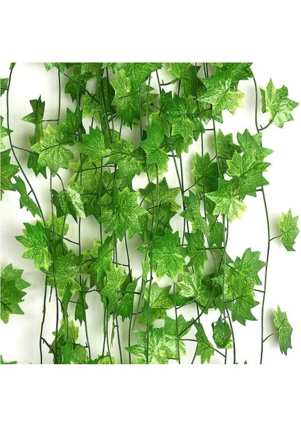 12 Adet 7.5ft Yapay Akçaağaç Yaprakları Asılı Sarmaşıklar, Ivy Garland Bahçe Düğün Süslemeleri Için Asılı Bitkiler (Yurt Dışından)