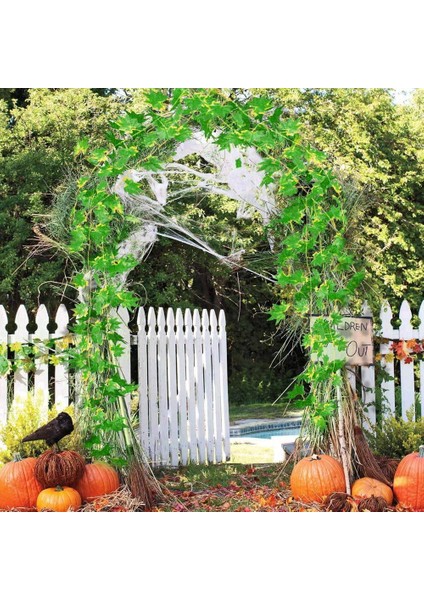 12 Adet 7.5ft Yapay Akçaağaç Yaprakları Asılı Sarmaşıklar, Ivy Garland Bahçe Düğün Süslemeleri Için Asılı Bitkiler (Yurt Dışından)