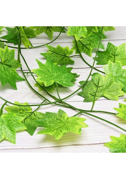 12 Adet 7.5ft Yapay Akçaağaç Yaprakları Asılı Sarmaşıklar, Ivy Garland Bahçe Düğün Süslemeleri Için Asılı Bitkiler (Yurt Dışından)