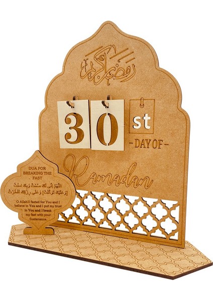 Ahşap Ramazan Takvimi Süslemeleri Ahşap Geri Sayım Takvimleri Süslemeleri 30 Günlük Eid Mubarak Ramazan Süslemesi. C (Yurt Dışından)