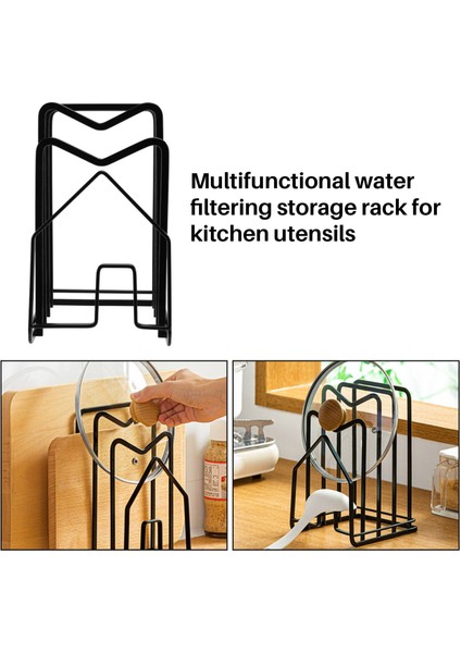 Kesme Tahtası Organizatör Standı Tutucu Kesme Tahtası Rafı Mutfak Tezgahı Tencere Tava Kapakları Raf Organizatör Düz Çelik (Yurt Dışından) fiyatları