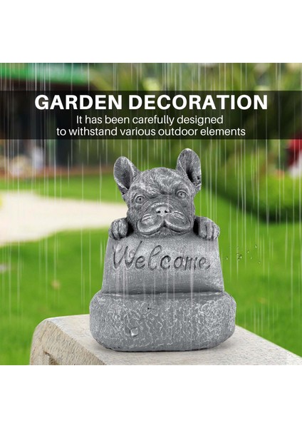 Fransız-Bulldog Kaideye Hoş Geldiniz Ev Veya Bahçe Aksesuarları Bahçe Bahçe Dekoru Dış Mekan Dekorasyonu (Yurt Dışından) fırsatları