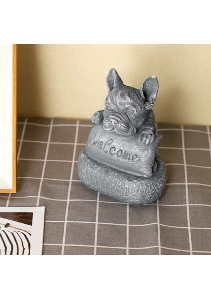 Fransız-Bulldog Kaideye Hoş Geldiniz Ev Veya Bahçe Aksesuarları Bahçe Bahçe Dekoru Dış Mekan Dekorasyonu (Yurt Dışından) indirimleri