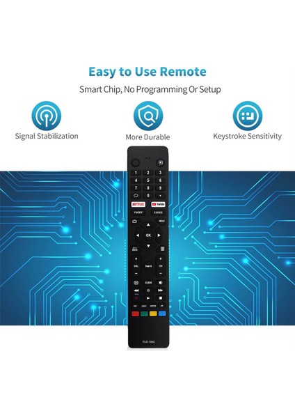 Tv Için CLE-1042 Uzaktan Kumandayı Değiştirin 58/65/75QLEDSM20 Tv/ac/ses/projektör Için Çalışma (Yurt Dışından) modelleri