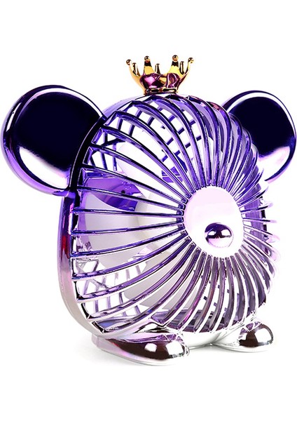 1200 Mah Yaz Mini Fan Sevimli Fan Taşınabilir Sessiz Fan USB Şarj Yüksek Rüzgar Enerjili Fan Ofis Ev Için Mor (Yurt Dışından)