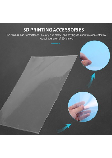 3 Adet Fep Yayın Filmi 200X140X0.15 mm Uv 3D Yazıcılar Için, LCD Sla Reçine, 1 Adet Yedek Plastik Spatula ile (Yurt Dışından)