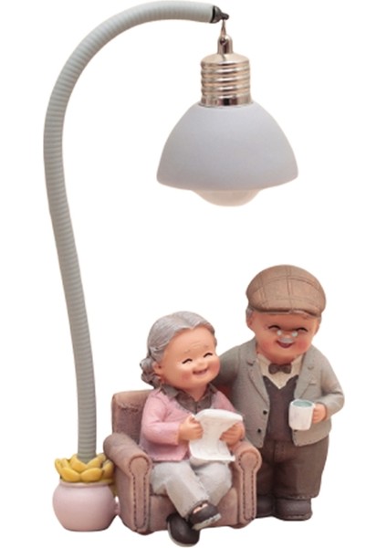 Çift Gece Lambası Süsler Düğün Yıldönümü Hediye Ev Dekor Romantik Reçine Süsleme Sanatı Craft-A (Yurt Dışından)