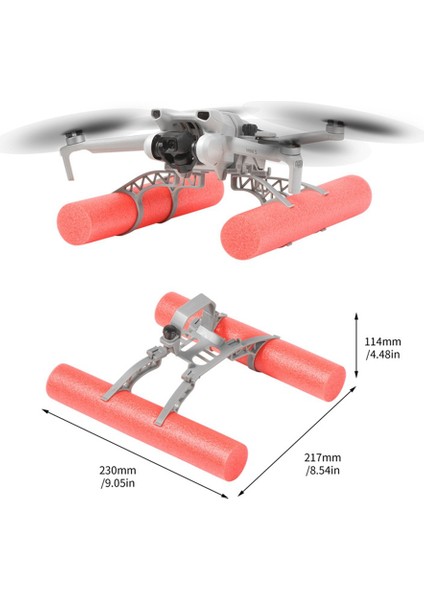Mini 3 Için Özel Su Yüzdürme Çubuğu Eğitimi Düşmeye ve Çarpmaya Dayanıklı Iniş ve Kalkış Kickstand (Yurt Dışından)