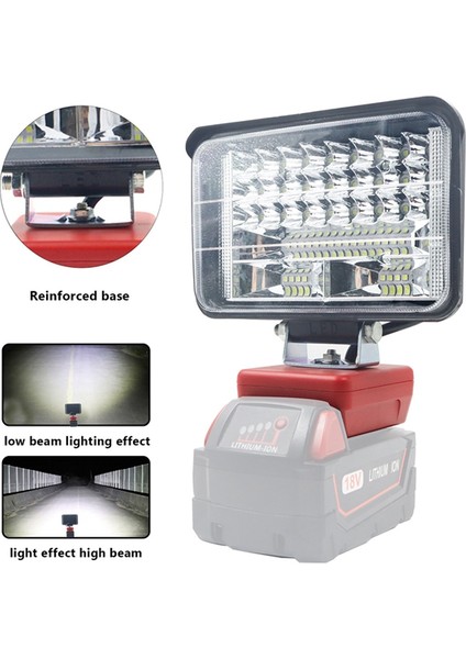 Açık Hava Kampı Için Düşük Gerilim Korumalı 18V Li-Ion Için Akülü LED Çalışma Işığı, 5 Inç (Yurt Dışından)