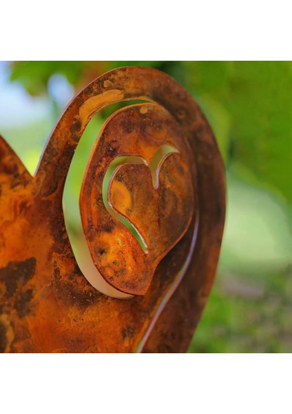 Bahçede 1 Adet Kalp 14GA Metalden Yapılmış Paslı Kalp Bahçede Kalp Kazığı (Yurt Dışından) modelleri