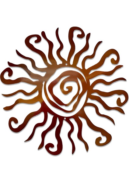 Sun Metal Duvar Sanatı Dış Mekan Dekoru - 11,8 Inç Pas Korumalı Duvar Heykeli Bahçe Için Mükemmel (Yurt Dışından)