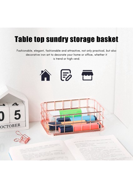 Depolama Sepeti Metal Tel Banyo Rafları Makyaj Organizatör Gül Altın Fırça Kalemlik Tel Örgü Banyo Tuvalet Malzemeleri Depolama Sepeti (Yurt Dışından) fiyatları