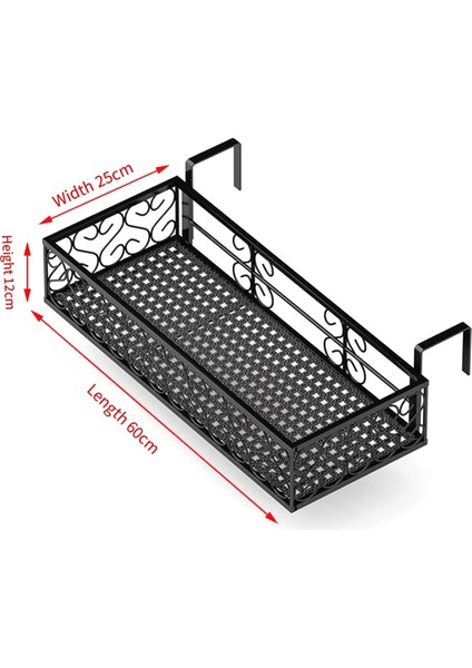 Asılı Çiçek Saksısı Pot Balkon Korkuluğu Tutucu Korkuluk Asılı Çiçek Standı Metal Yetiştiricilerinin Balkon Çiçek Kafes (Yurt Dışından)