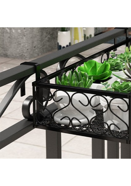 Asılı Çiçek Saksısı Pot Balkon Korkuluğu Tutucu Korkuluk Asılı Çiçek Standı Metal Yetiştiricilerinin Balkon Çiçek Kafes (Yurt Dışından)