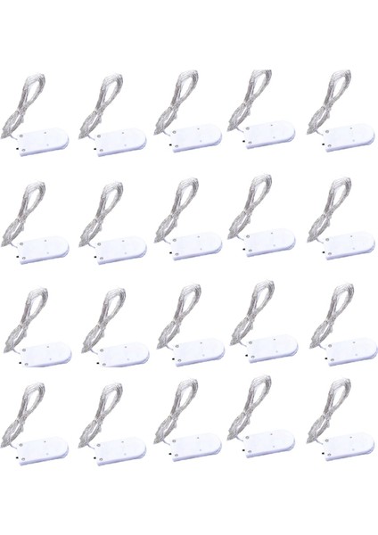 20 Paket Dize Peri Işıkları 20LED 2 M Bakır Tel Işıklar Düğün Parti Noel Için Dört Renkli Düğme Işıkları Flaş ile (Yurt Dışından)