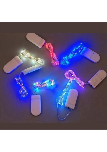 20 Paket Dize Peri Işıkları 20LED 2 M Bakır Tel Işıklar Düğün Parti Noel Için Dört Renkli Düğme Işıkları Flaş ile (Yurt Dışından)