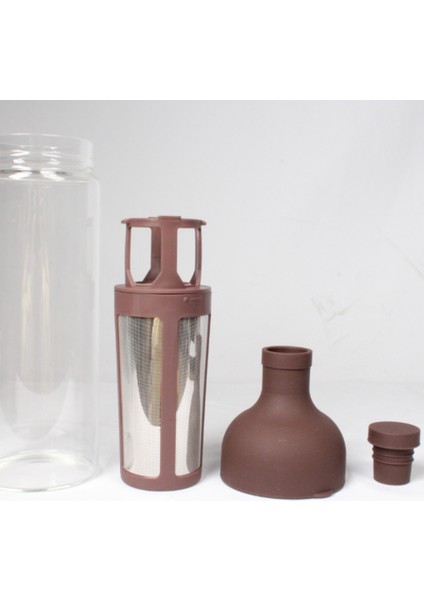 800 ml Soğuk Demleme Cezve Soğuk Demleme Kahve Çaydanlık Isıya Dayanıklı Cam Avrupa Tarzı Ekstraksiyon Ince Filtre Ile, B (Yurt Dışından)