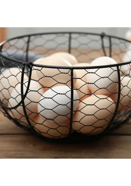 Seramik Yumurta Tutucu Tavuk Tel Yumurta Sepeti Meyve Sepeti Koleksiyonu Tavuk Süsler Dekorasyon Mutfak Depolama 19CMX22CM(B) (Yurt Dışından)