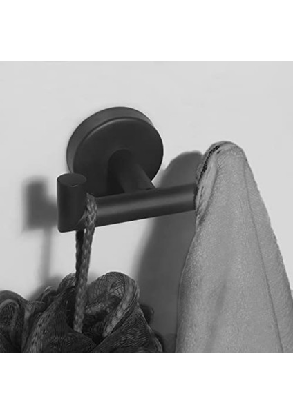 Banyo Için Çift Havlu Kancaları Siyah Duvara Monte Bornoz Askısı Çift Havlu Kancası Mutfak Banyo Için Havlu Tutucu (Yurt Dışından)