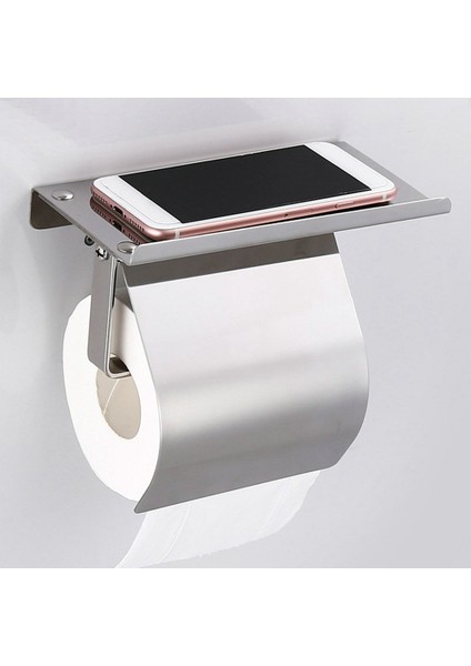 Modern Paslanmaz Çelik Duvara Monte Tuvalet Kağıdı Tutucu Telefon Raf Rulo Kağıt Tutucu Banyo Armatür Banyo (Yurt Dışından)