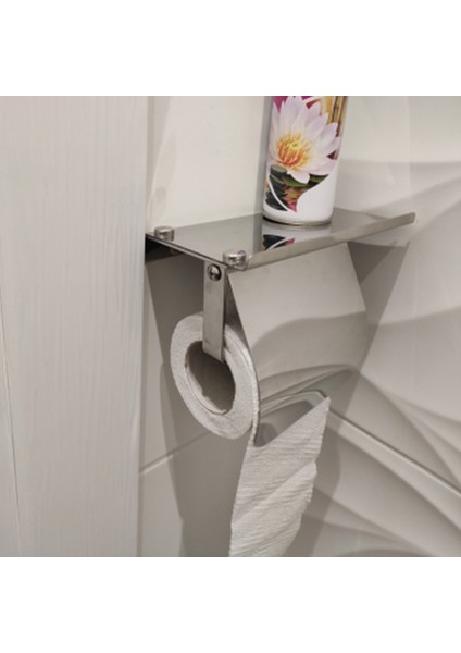 Modern Paslanmaz Çelik Duvara Monte Tuvalet Kağıdı Tutucu Telefon Raf Rulo Kağıt Tutucu Banyo Armatür Banyo (Yurt Dışından)