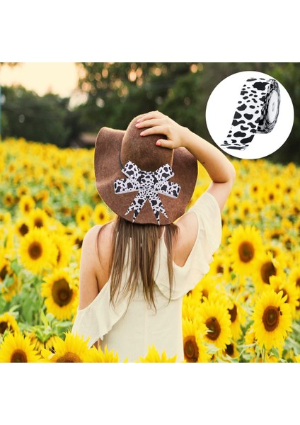 3 Adet Beyaz Siyah Inek Baskı Kablolu Kenar Şerit Zanaat Şeritler Hediye Paketleme Şerit Hayvan Baskı Şerit Dıy El Sanatları Parti Için (Yurt Dışından) fiyatları