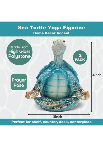Deniz Kaplumbağası Yoga Figürleri Süslemeleri, 2 Adet Meditasyon Yoga Kaplumbağa Dekor, Bahçe Meditasyon Yoga Kaplumbağa Heykelcik (Yurt Dışından) indirimleri