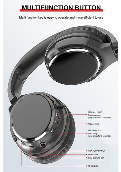 40H Kablosuz Kulaklık Aktif Gürültü Önleyici Bluetooth Kulaklık Anc Kulaklık Hibrit -42DB Gürültü Azaltma Kask Mic A (Yurt Dışından)