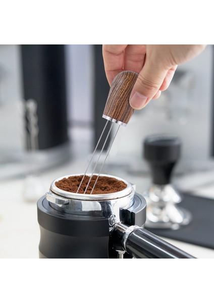 Espresso Iğne Dağıtıcısı,ahşap Saplı Espresso Iğne Dağıtıcısı,espresso Barista Kahve Karıştırıcı Dağıtıcısı,c (Yurt Dışından)