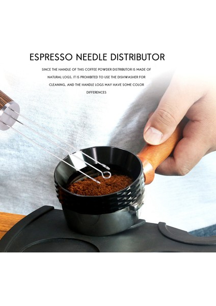 Espresso Iğne Dağıtıcısı,ahşap Saplı Espresso Iğne Dağıtıcısı,espresso Barista Kahve Karıştırıcı Dağıtıcısı,c (Yurt Dışından)