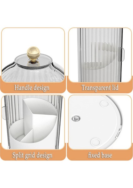 360° Dönen Makyaj Fırça Tutucu Kapaklı Lüks Kozmetik Organizatör Ruj Kaş Kalemi Tutucu Saklama Kutusu A (Yurt Dışından) indirimleri