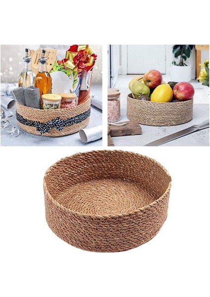 Saman Dokuma Sepeti Çamaşır Sepeti Aşınmaya Dayanıklı Aperatifler Oyuncaklar Saklama Çantası Yurt Için Çeşitli Eşyalar Saklama Kutuları (Yurt Dışından) fırsatları