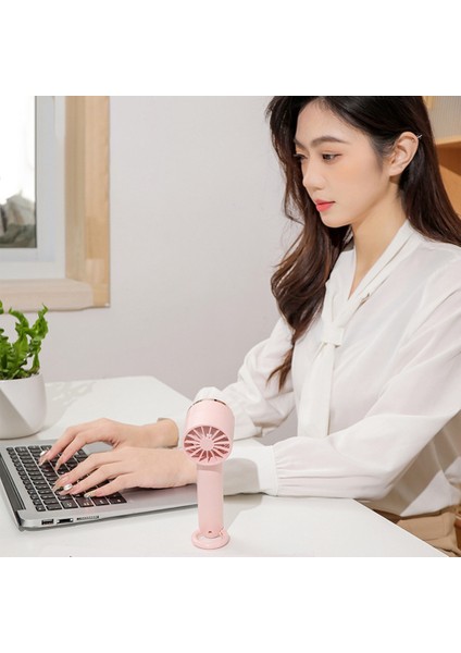 Taşınabilir El Fanı 2000 Mah USB Şarj Edilebilir Yarı Iletken Soğutma Yaz-Pembe Için El Fanı Soğutma (Yurt Dışından)