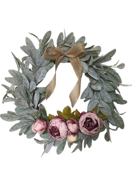 18 Inç Yapay Çelenk Bitki Çelenkler Ön Kapı Ev Dekor Pencere Duvar Partisi Düğün Için (Yurt Dışından)